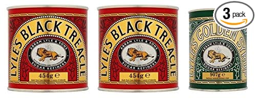 Tate &amp Lyle's Variety Pack (1) Golden Syrup 454g (2) Black Treacle 454 g (Pack of 3)