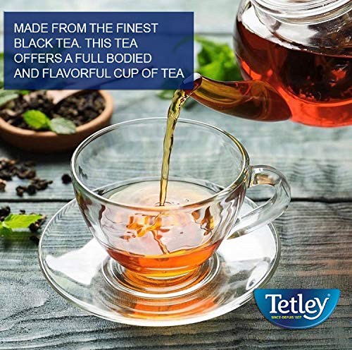 Tetley Classic Blend Decaf Premium Black Tea Decaffinated Tea 72 Tea Bags (Pack of 12) Rainforest Alliance Certified