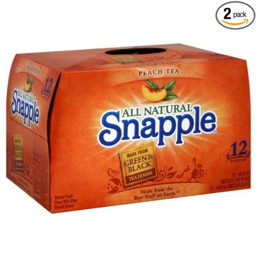Snapple Tea 12- 16 Fl Oz (Pack of 2) (Peach)