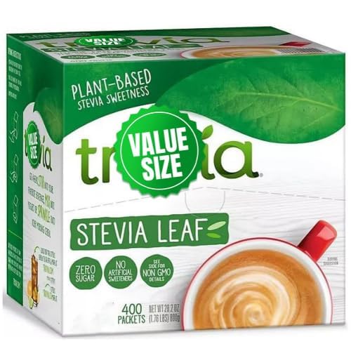 Truvias Sweetener Original Calorie-Free Sweetener from the Stevia Leaf Packets 400 Packets Plus WDBundles Spoon Perfect for Mixing.