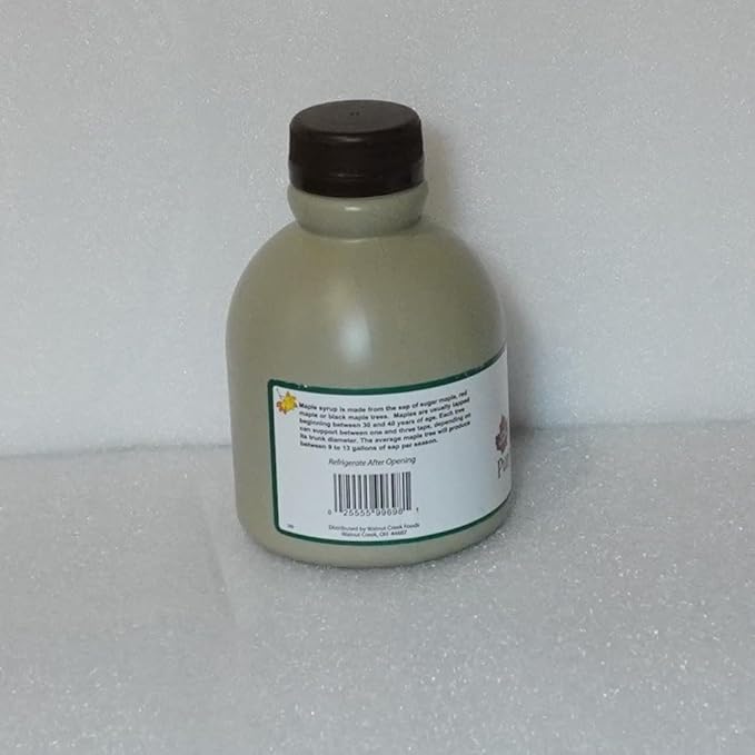 Grade A Dark Amber Walnut Creek Ohio Pure Maple Syrup 16 oz Jug