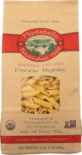 Montebello Organic Penne Rigate Pasta 1 Lb (Pack of 20) - Pack Of 20