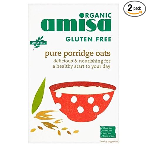 Amisa Organic Gluten Free Pure Porridge Oats 325g - Pack of 2