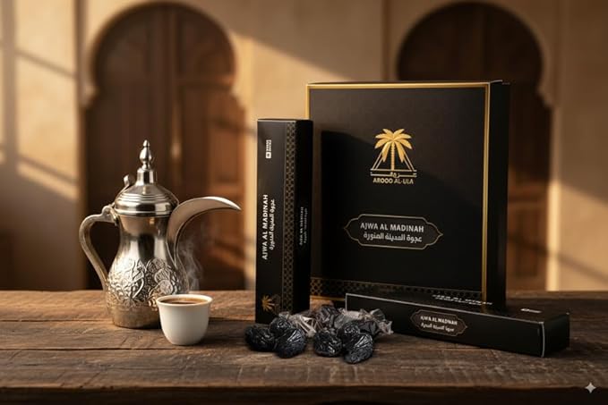Al Madina Ajwa Dates – 12 Packs (7 Pieces Each) – Premium Saudi Dates from Madinah Fresh Quality