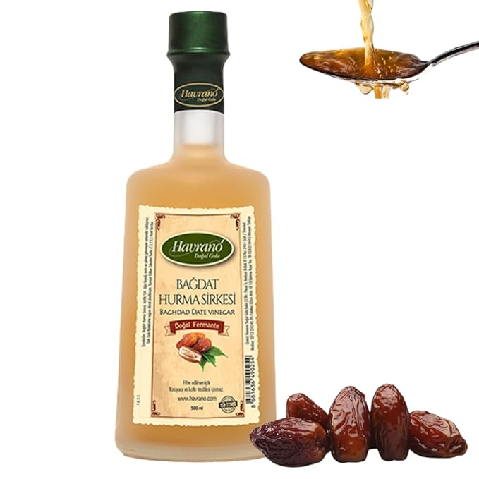 Date Vinegar Additive-free 100% Natural Organic Fermented Organic Turkish Product A Natural &amp PureVersatile Culinary Use (500 ml / 16.9 fl oz
