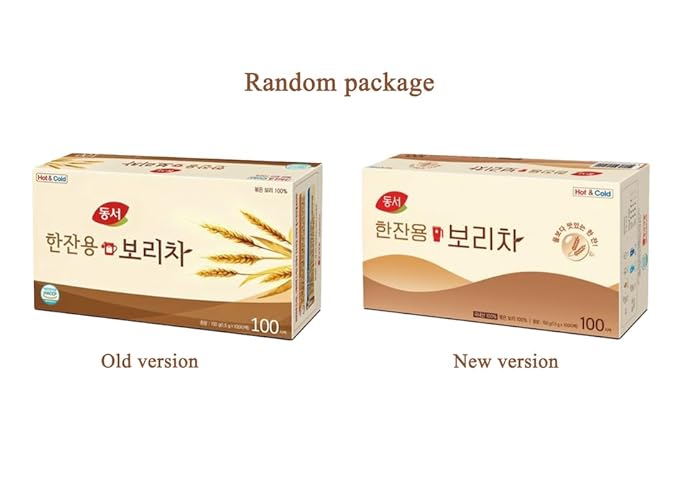 Dongsuh Barley Tea Bags for Hot &amp Cold 100 Count (1.5g Each) – Roasted Barley Flavor Single-Serve Tea Sachets Refreshing Korean Grain Beverage 보리차