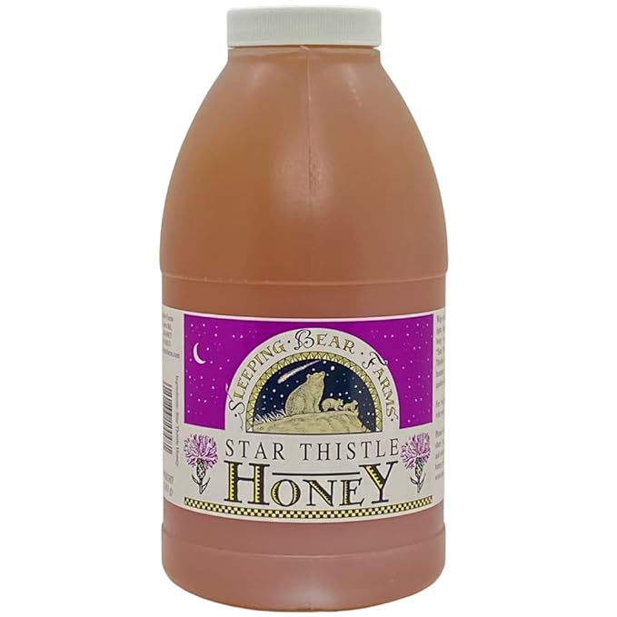 Star Thistle Honey Jug 3 lbs. Bulk Honey Jar Unpasteurized Unblended No Additives Pure Michigan Honey