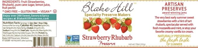 Taste of Vermont Gift Box with Maple Syrup Pancake Mix and Jar of Blake Hill Strawberry Rhubarb Jam