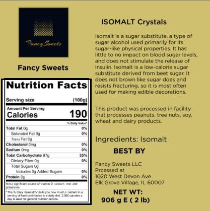 Fancy Sweets LLC Isomalt Crystals No Artificial Flavors 2 lb Bag