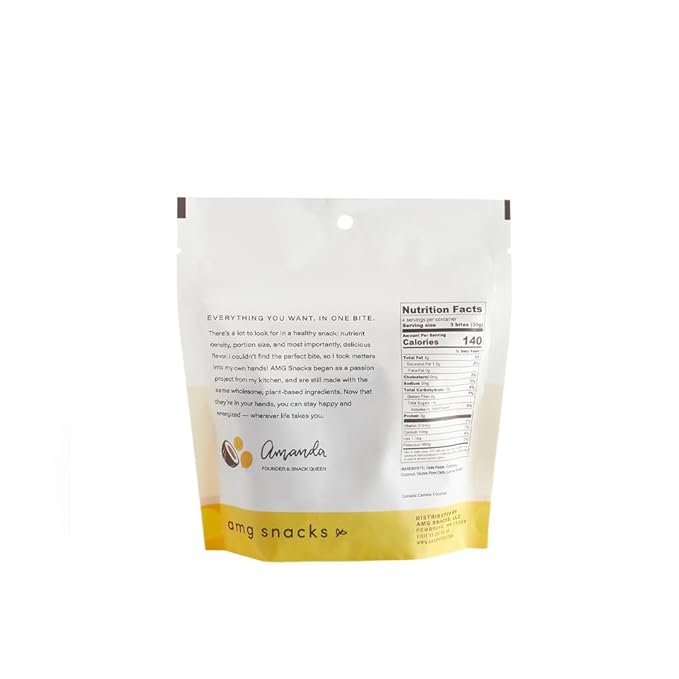 AMG Snacks Lemon Coconut Energy Bites | 4.3 oz Pack of 6 (72 Bites Total) | Date and Nut Energy Snacks Protein Bars | Non GMO Gluten Free Vegan Protein Bites | Made with All Natural Ingredients