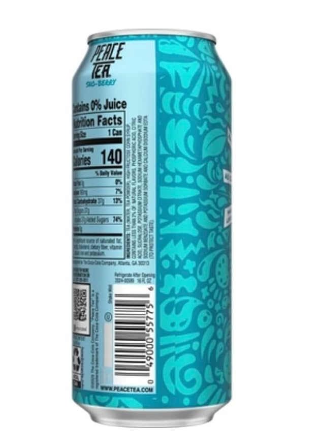 Peace Tea 16 Fluid Ounces 24 Count (Sno Berry)