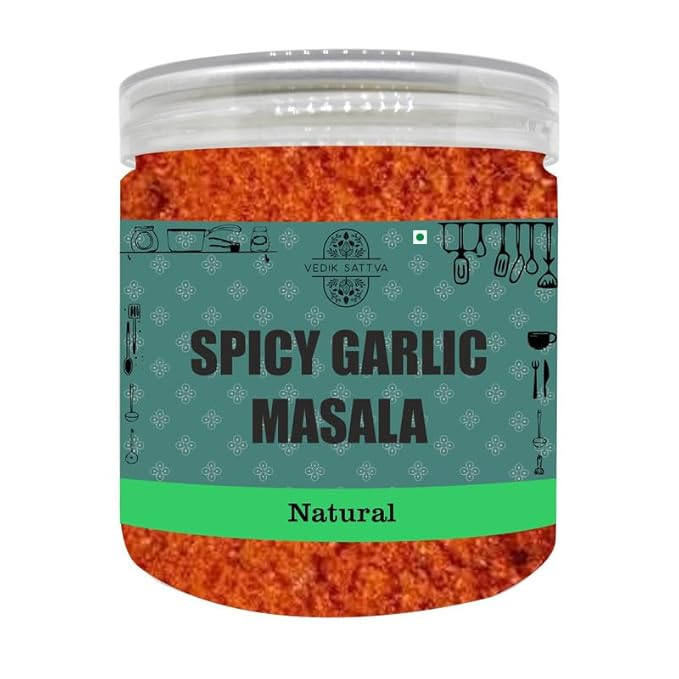 Vedik Sattva Natural Spicy Garlic Masala 8.82 OZ / 250 GM | Pack Of 1 Box