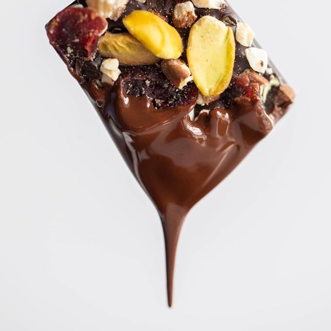 JOJO's Dark Chocolate Pistachio Almond Cranberry Healthy Snack Low Sugar Low Carb Gluten Free Non GMO Paleo &amp Keto Friendly Made with Plant Based Hemp Protein Vegan (4 Count)
