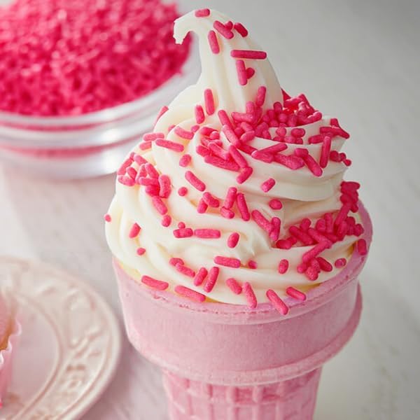 Pink Sprinkles - 2.2 Pounds - Mother's Day Toppings - Bulk Hot Pink Sprinkles for Cupcakes Baby Showers Gender Reveal Princess Parties
