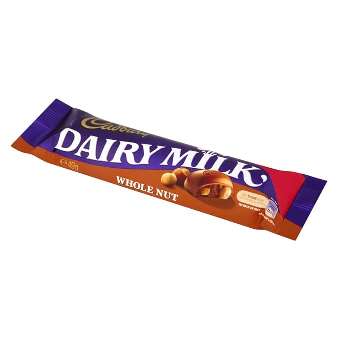 Cadbury Dairy Milk Whole Nut Single Bar (Pack of 24)