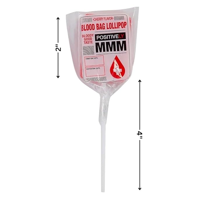 Blood Bag Character Lollipops 30 Pieces