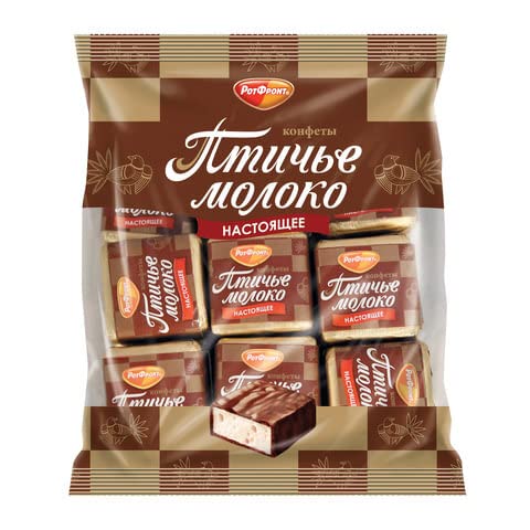 Rot Front Chocolates Souffle Birds Milk Ptichye Moloko Vanilla Russian Candies Krasnyi Oktyabr 1 LB (2lb / 1kg)