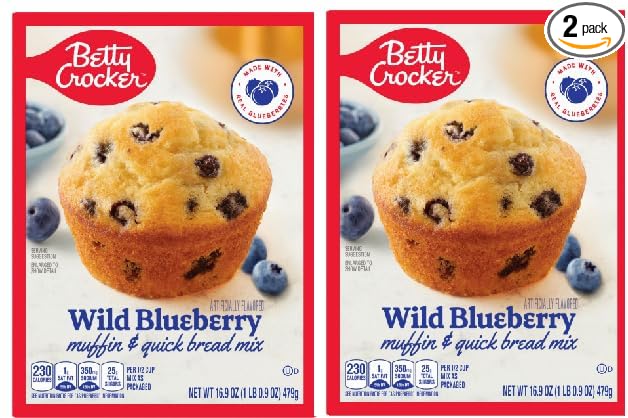 Pack Of 2 Wild Blueberry Muffin &amp Quick Bread Mix 16.9 oz.