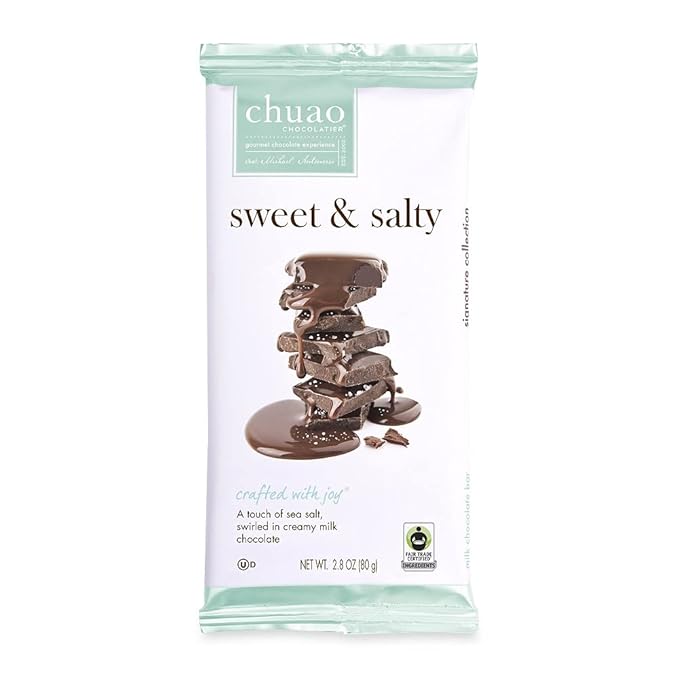 Chuao Chocolatier Sweet &amp Salty Milk Chocolate Gourmet Chocolate Bars 12-Ct. (2.8 oz. each)
