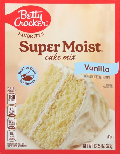 Betty Crocker Favorites Super Moist Vanilla Cake Mix 13.25 oz (Pack of 2)