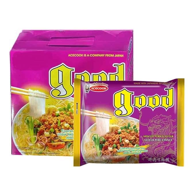 Asia Style Instant Noodles (2 CASE SET ACECOOK MINCED PORK CLEAR NOODLES)