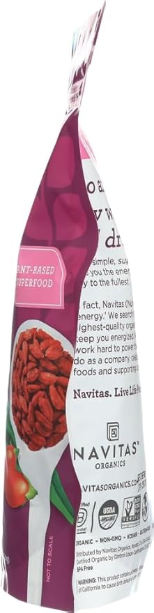 Navitas Naturals Organic Goji Berries 1 Pound Pouches (Pack of 2)
