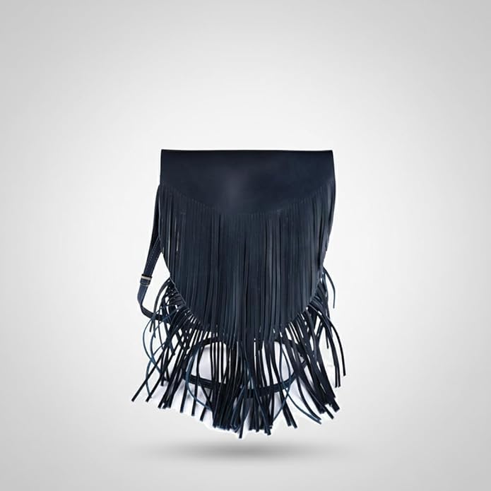 Spaghetti Western Swc429Blu Messenger Vintage Handmade Drum Dyed Genuine European Cowhide Leather Women Bag Western Handbag Purse