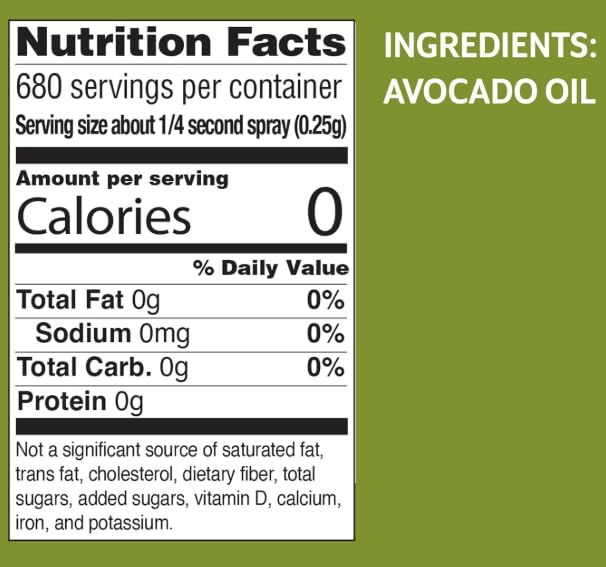 Choosen Food 100% Pure Avocado Oil Spray - Keto Diet Friendly Kosher - 383Grams (2 Pack)