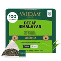 VAHDAM Decaf Himalayan Green Tea Bags (100 Pyramid Tea Bags) Caffeine Free Gluten Free | High Grown Decaf Green Tea | Resealable Ziplock Pouch | Pyramid Tea Bags