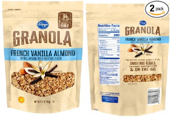 French Vanilla Almond Granola (2 Bags 11 oz. each)