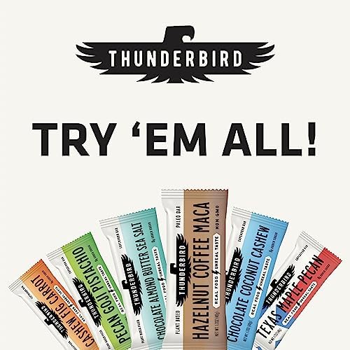 Thunderbird Bars Energy Snack Gluten-Free with Protein Healthy Real Food Vegan Paleo Non-GMO No Added Sugar Snickerdoodle Cashew Tahini Flavor (12 Count 1.7 oz. Bars)