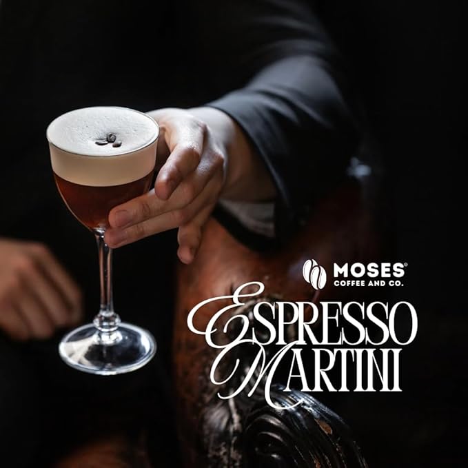 3-PACK ESPRESSO MARTINI COCKTAIL GARNISHES | Organic whole coffee beans from Moses Coffee &amp Co. 0.5oz premium cocktail essentials for mixologists bartenders and home cocktail lovers | (Symbol o