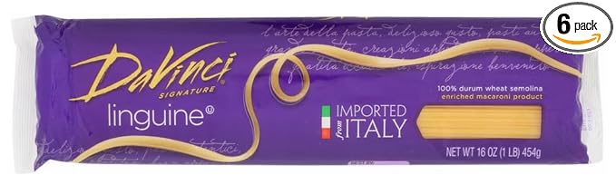 DaVinci Italian Pasta 16oz Bag (Pack of 6) (Choose Types of Pasta Below) (Linguine 16oz Bag)