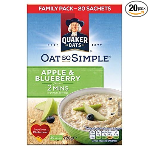Quaker Oat So Simple Family Pack Apple &amp Blueberry - 20 x 36g (1.59lbs)