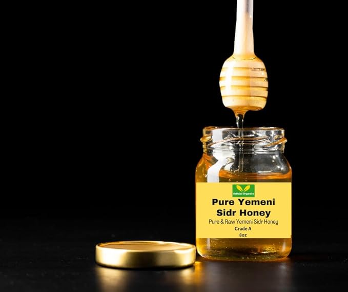 Yemeni Sidr Honey – 100% Pure Grade A Raw &amp Unfiltered &amp Cold-Extracted – Natural Superfood – Premium Sidr Honey from Do’an Valley – 227g / 8oz