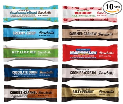 Protein Bars Variety Pack – 10 Flavor Sampler with 20g Protein Each | Low Sugar High Protein Snacks Bars | Bundled by Mix It Up Munchies &amp More | Healthy Gift Box Idea