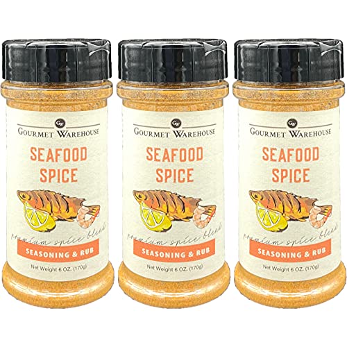 Gourmet Warehouse Seafood Seasoning 6 ozs 3 Pack - Gluten Free No MSG No HFCS