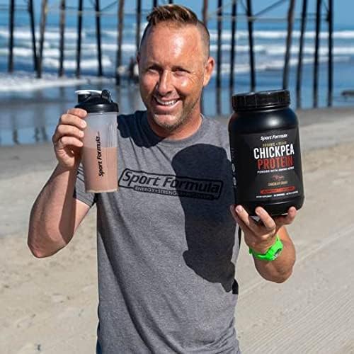 Sport Formula Chickpea Protein Powder Organic and Vegan Plant Based Protein All Natural Protein Powder with Essential Amino Acids Chocolate Flavor only 2 net Carbs with 21 Grams Protein