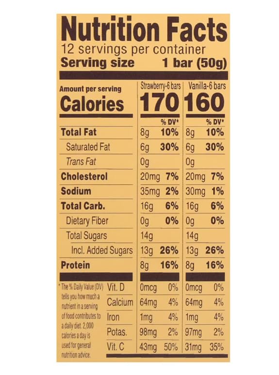 Greek Strawberry and Vanilla Yogurt Bars 12 pk./1.76 oz