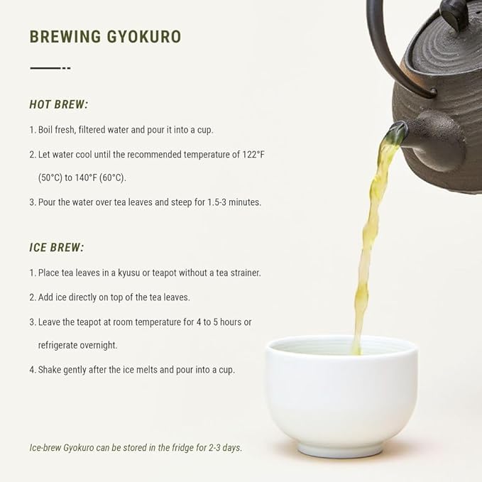 Senbird Premium Gyokuro - Japanese Shade Grown Green Tea - From Kyoto Japan - Imperial Loose Leaf Green Tea In Airtight Tea Tin (1.76oz/50g) (Mikado)