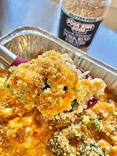 Pork King Good - Pork Rind Breadcrumbs - 2 Pack! Keto Friendly Paleo Gluten-Free Sugar Free Zero Carb Panko Substitute (Two 12 Oz Jars) (Ranch 2 Pack)