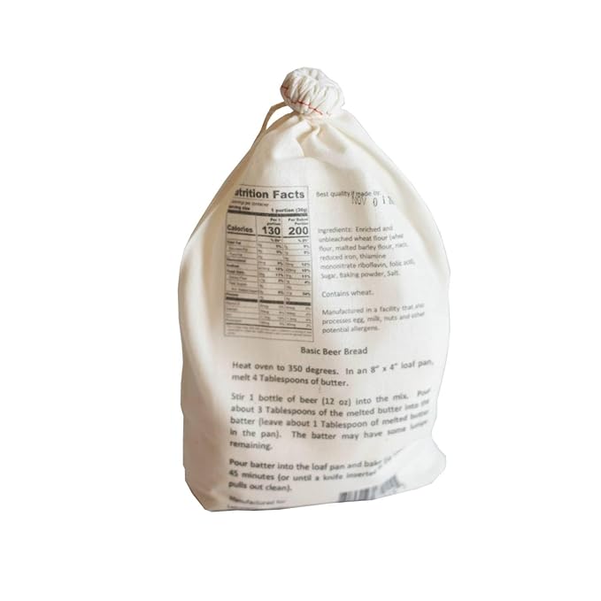 Lehman's Homemade Bread Mix Quick and Easy to Prepare and Bake Hot Delicious 15.25 oz Gift Bag Basic Beer Bread