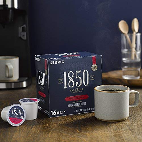 1850 Trailblazer Medium-Dark Roast Coffee 64 Count K Cups for Keurig Brewers