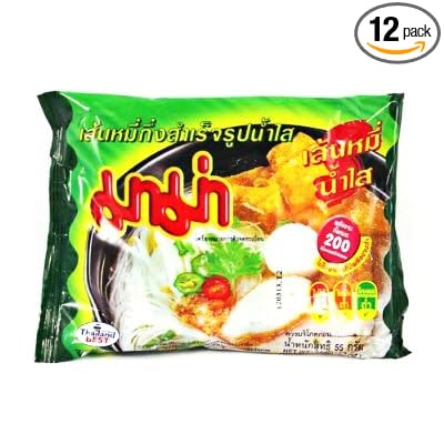 Thai Mama Instant Rice Vermicelli Clear Soup 55g - 12 Packs