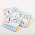 Set of 50 It's a boy-girl Baby Chocolates Perfect for Celebrations Gender Reveals and Special OccasionsBaby Shower Gifts. (Boy - Stork)