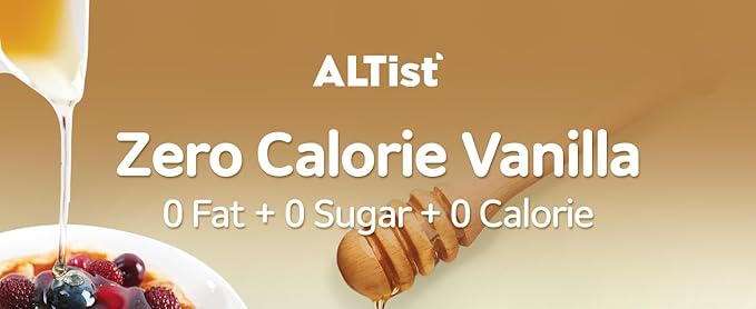 ALTist Allulose Syrup Sweetener – Zero Calorie Liquid Sugar Alternative Keto Vegan Non-GMO Plant-Based | 1:1 Sugar Replacement No Net Carbs Zero Fat 17.7 fl oz x 2 Bottle - Vanilla