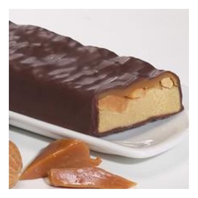 PROTIFIT - Low Calorie Caramel Nut &amp Chocolate Crisp Protein Bar 2 Pack High Protein 15g Protein Low Carb Low Sugar Ideal Protein Compatible 7 Servings Per Box (2 Pack)