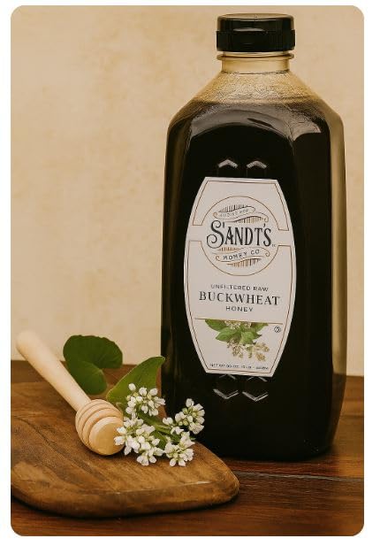 Unfiltered Raw Buckwheat Honey 80 oz. (5 lb.) bottle