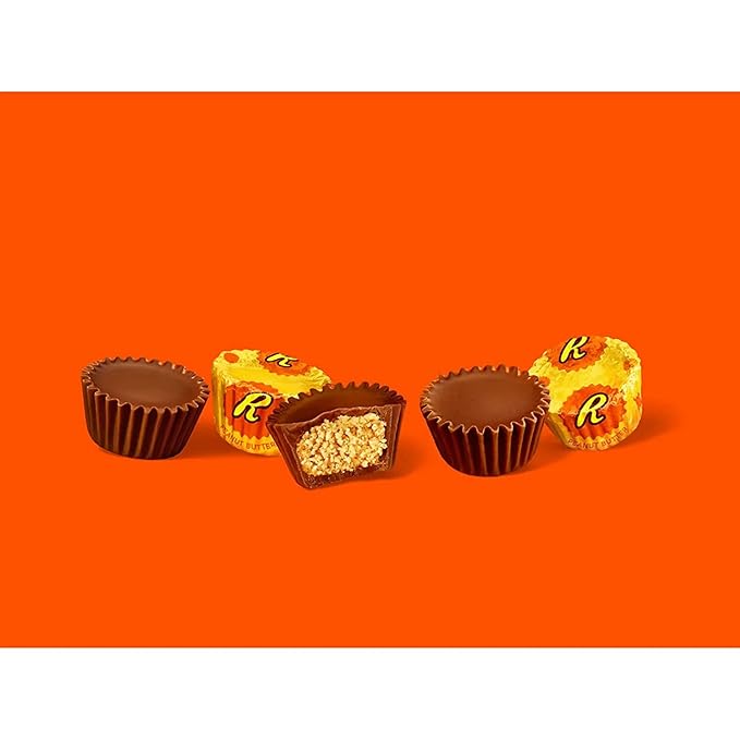 CHAIN &amp JO SWEETS REESESMiniatures Milk Chocolate and Peanut Butter Cups Candy Gluten Free Individually Wrapped 5LB Bulk Party Pack (5 Pounds) 80.0 Ounce