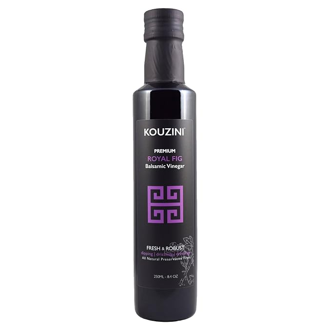 Kouzini Ultra Premium Royal Fig Balsamic Vinegar Aged Balsamic Vinegars from Modena Italy Premium Smooth &amp Full-Bodied Flavor 250ml Bottle
